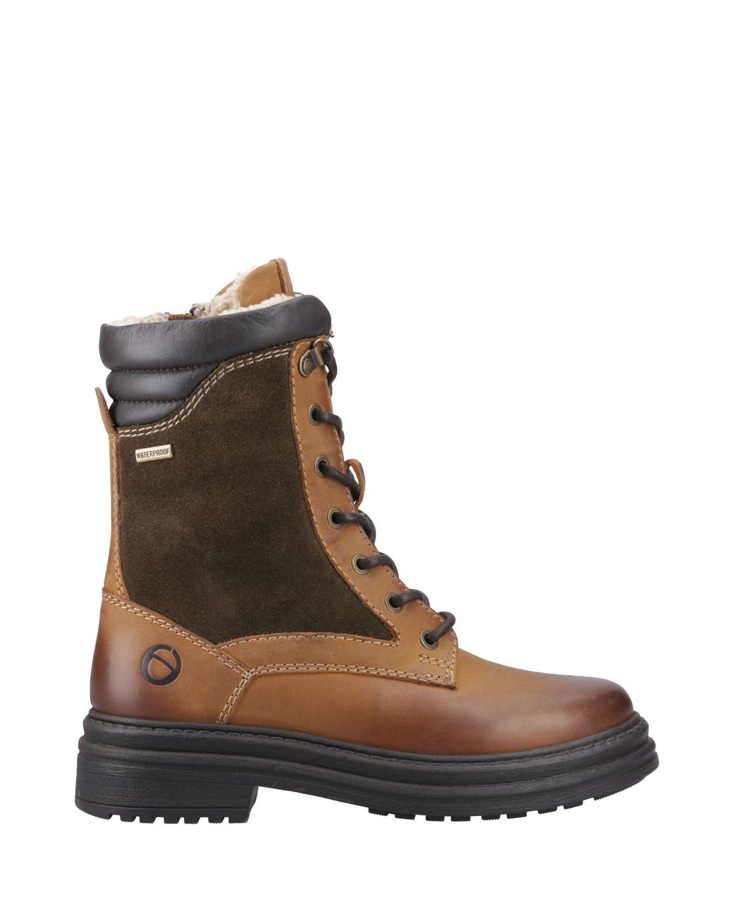 Cotswold Brown Lacock Waterproof Leather Ankle Boots