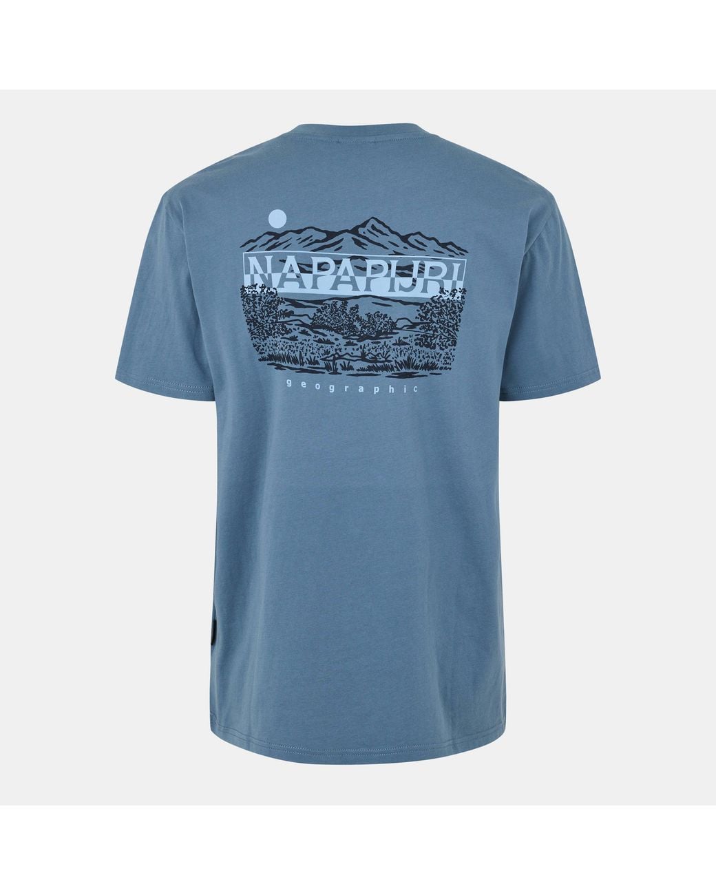 Napapijri Blue Graphic T-Shirt for men