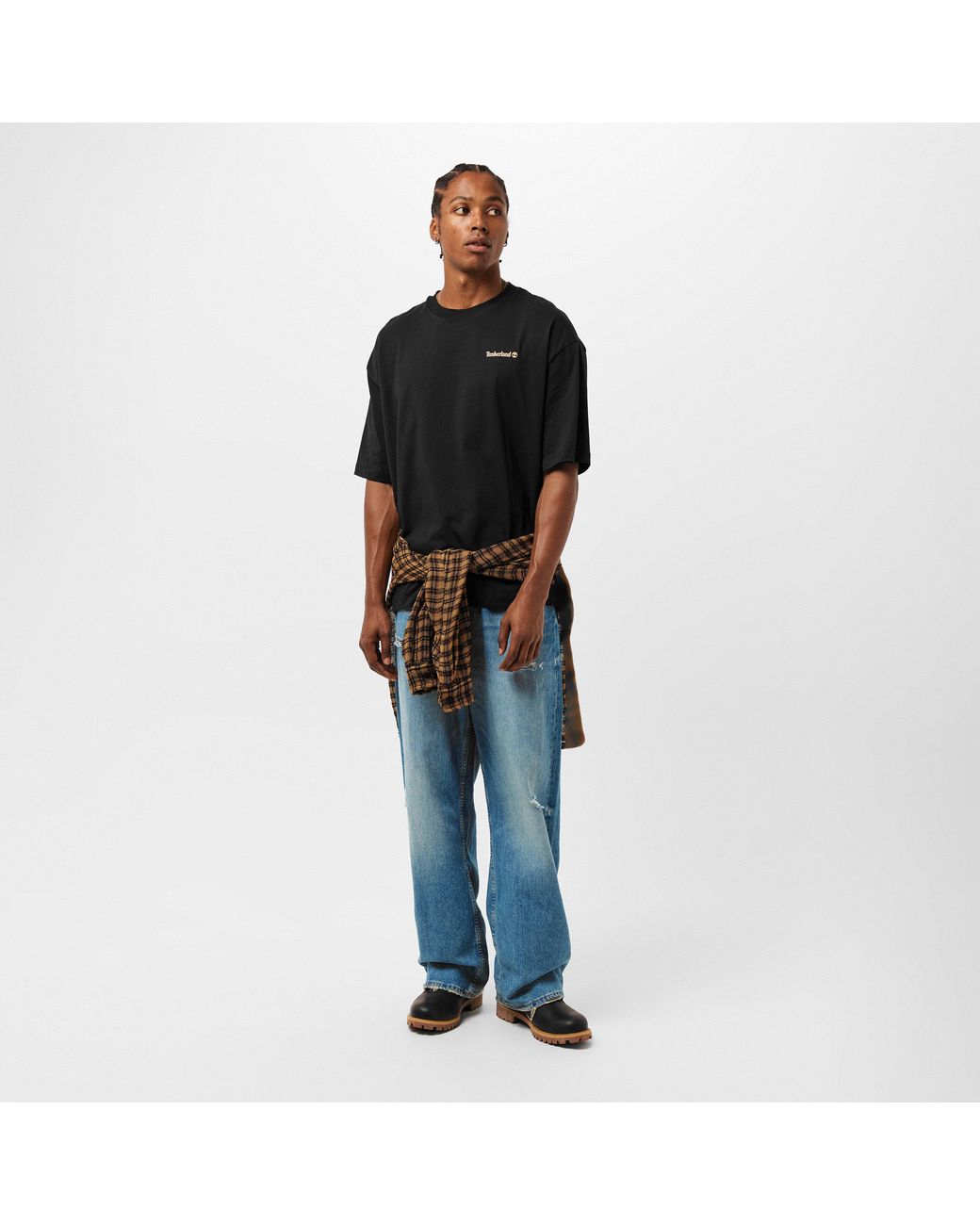 Timberland Black Timb Oval Regular Fit T-Shirt for men
