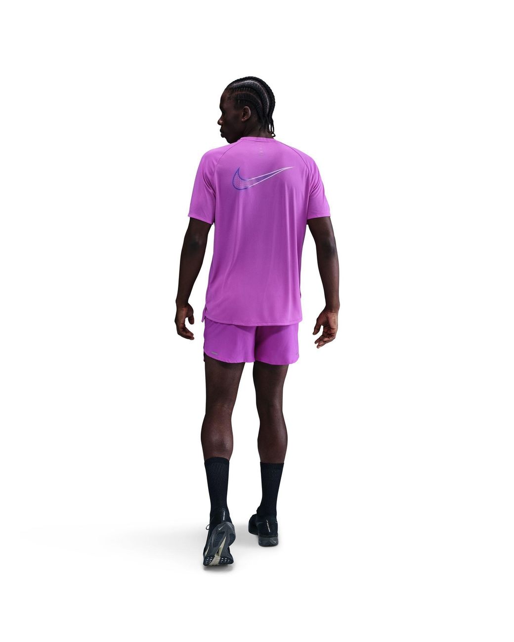 Nike Purple Dri Fit 5 Brief Lined Running Shorts for men
