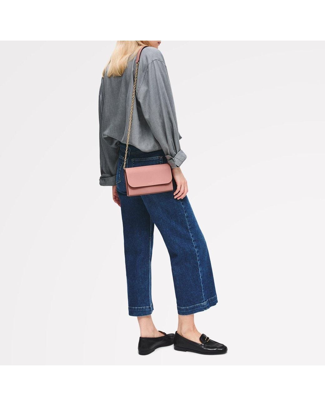 Radley Pink Lynton Road Leather Wallet On Chain