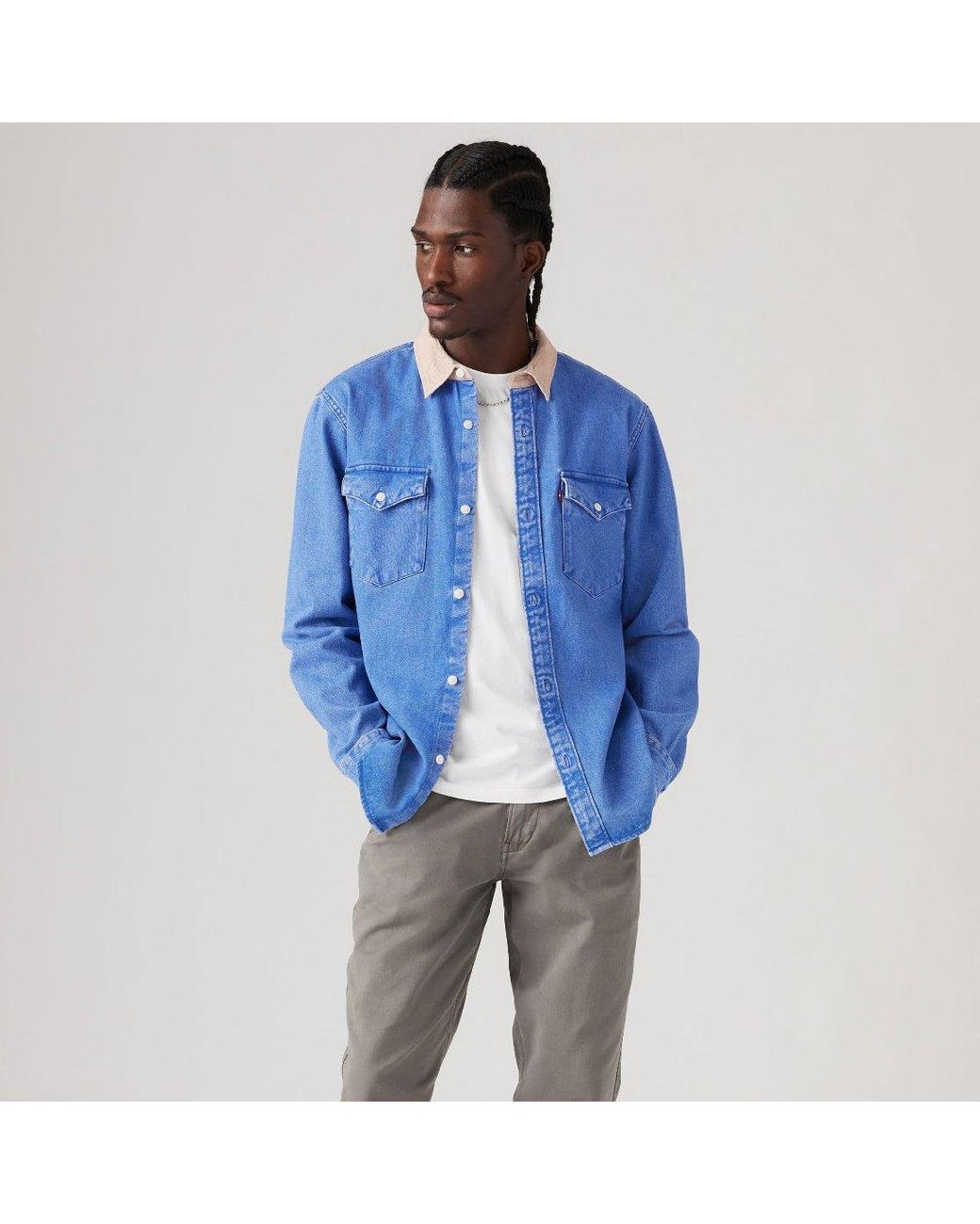 Levi's Blue Levi's Rlx Wstrn Shirt for men