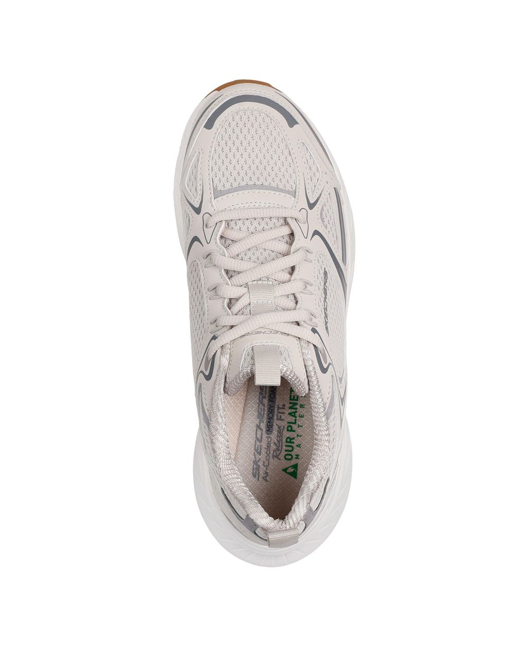 Skechers White Edgeride Eclipse Casual Low-Top Trainers