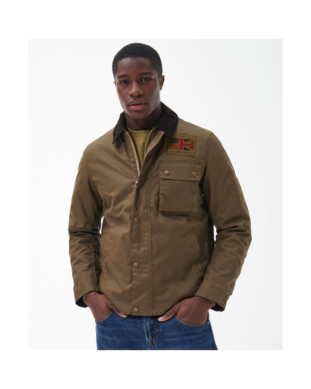Barbour Green Steve Mcqueen Workers Tailored-Fit Wax Jacket for men