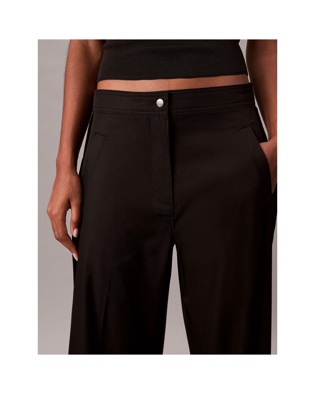 Calvin Klein Black Wide Leg Trousers