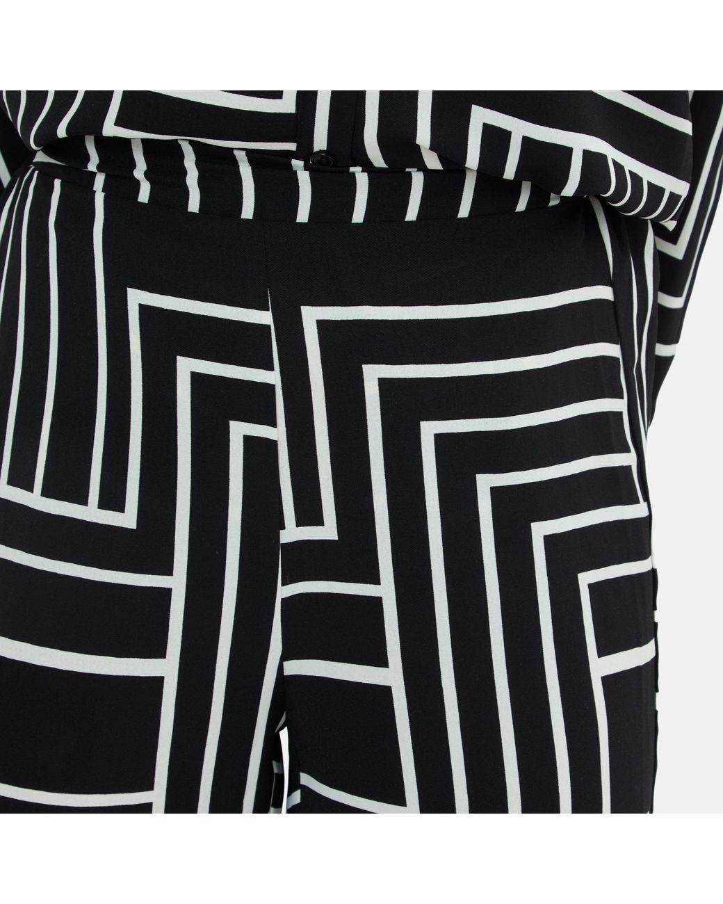 I Saw It First Black Printed Wide Leg Crepe Trouser