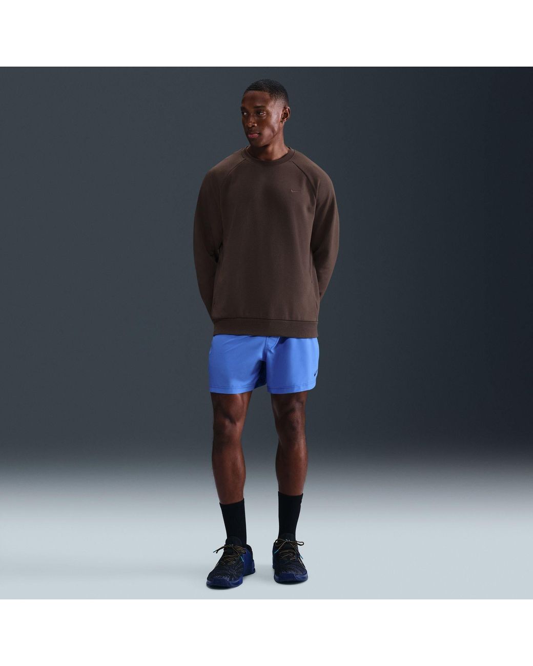 Nike Brown Primary Uv Long Sleeve Performance T-Shirt for men
