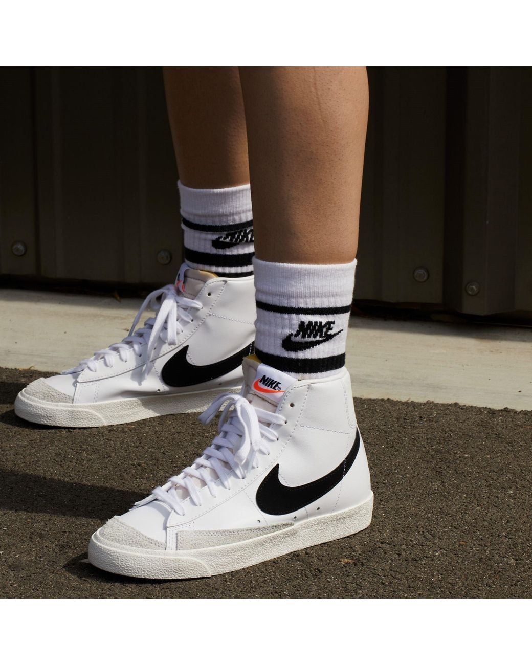 Nike White Blazer Mid 77 Hi Top Trainers
