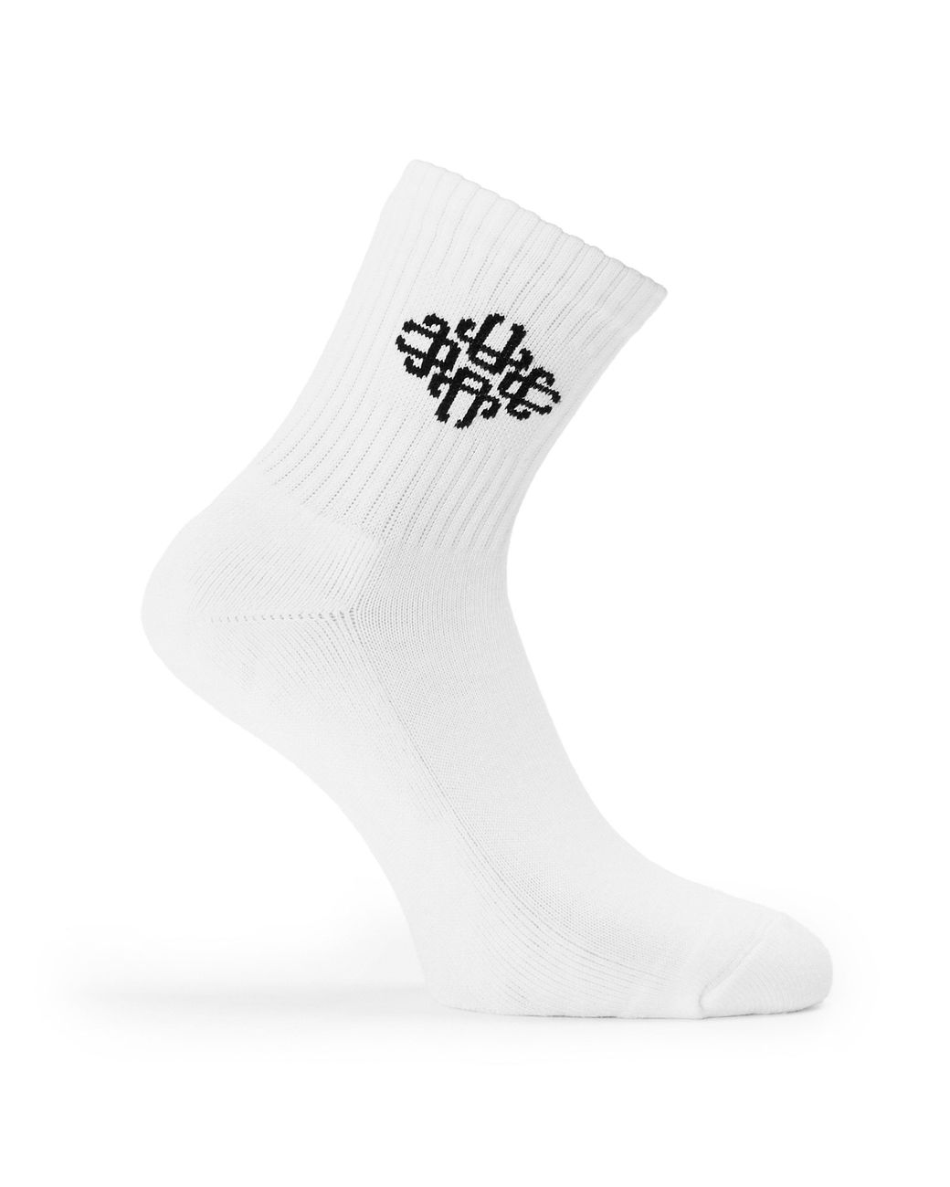 The Couture Club White Emblem Sport Socks