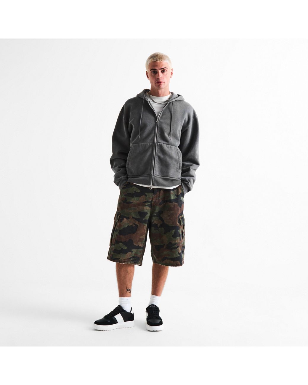 Mallet Black Hoxton Leather Low-Top Trainers for men