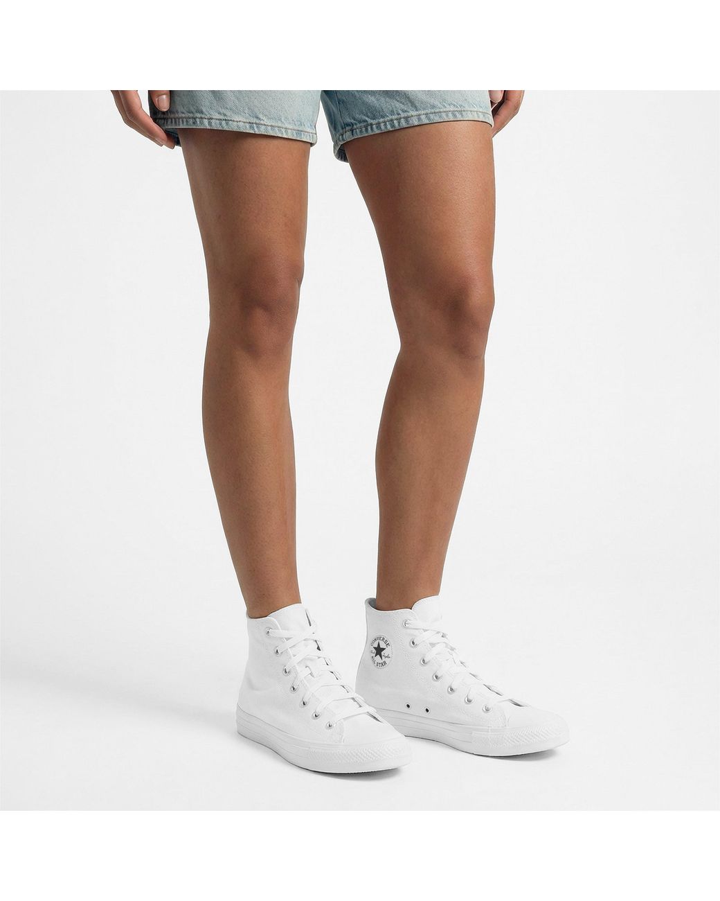 Converse White Canvas High-Top Trainers for men