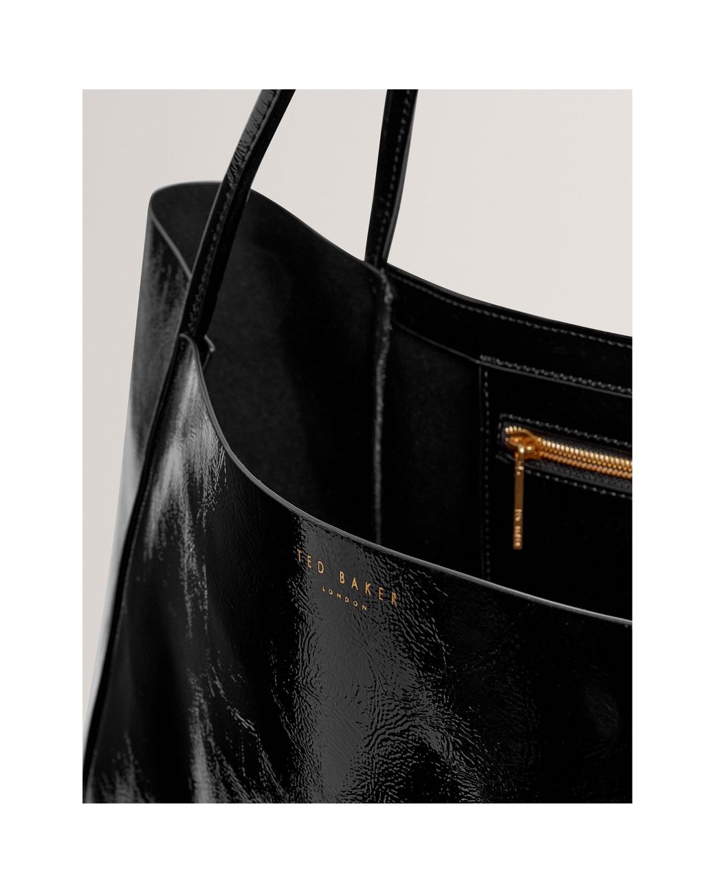 Ted Baker Black Pu Slouch Tote Bag