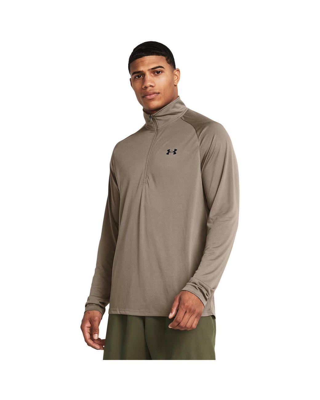 Under Armour Gray Tech ½ Zip Long Sleeve for men