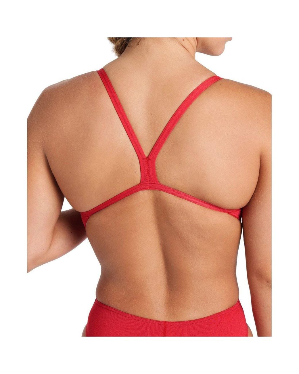 Arena Red Solid Team Challenge Swimsuit