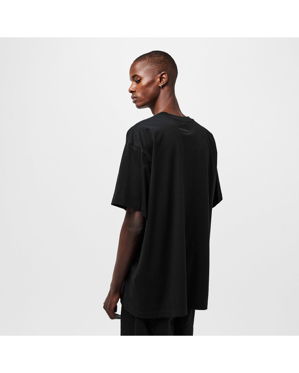 MM6 by Maison Margiela Black Logo T-Shirt for men