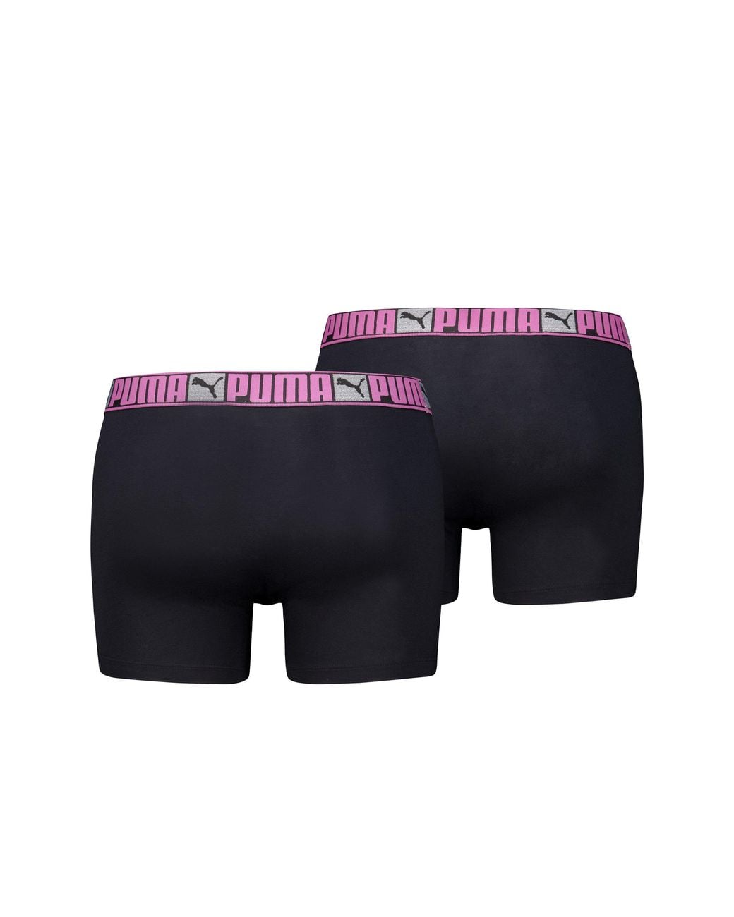 PUMA Blue Logo Block Elastic Cotton Boxers 2 Pack for men
