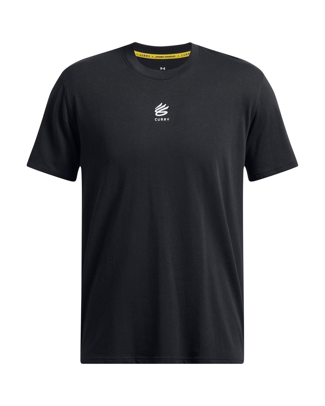 Under Armour Black Curry Logo Heavyweight T-Shirt for men