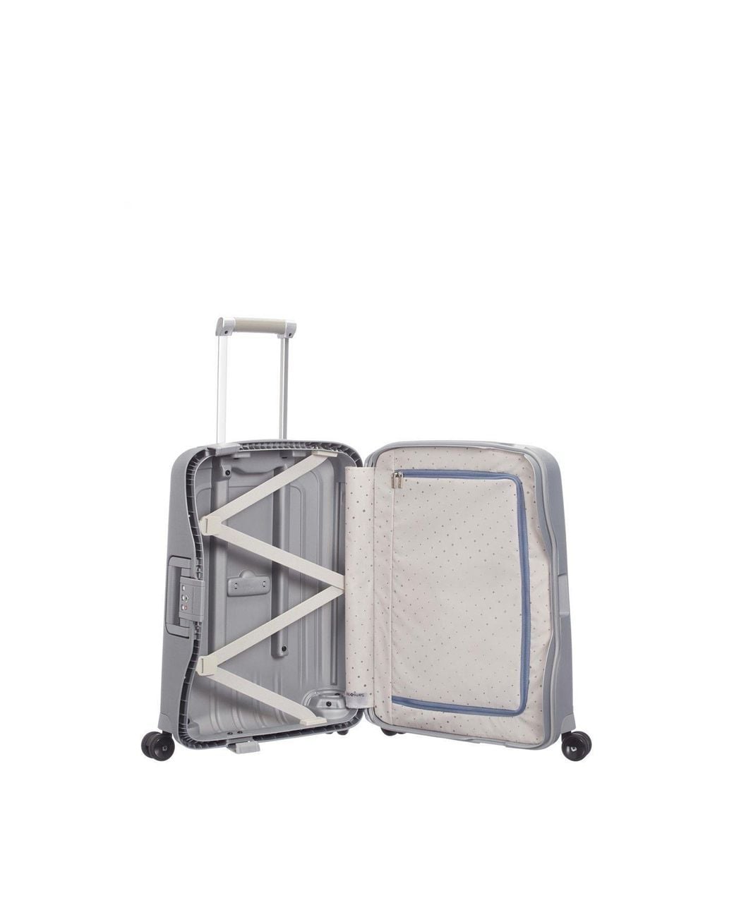 Samsonite Gray Scure Spinner 55X40X20Cm Cabin Hard Suitcase