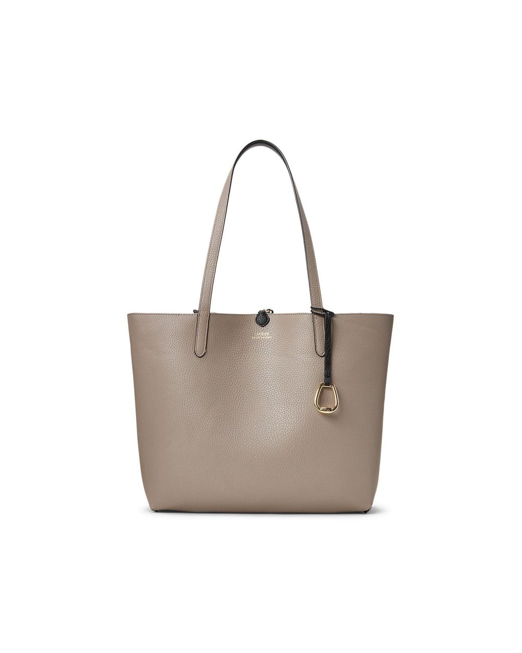 Ralph Lauren Black Reversible Leather Tote Bag