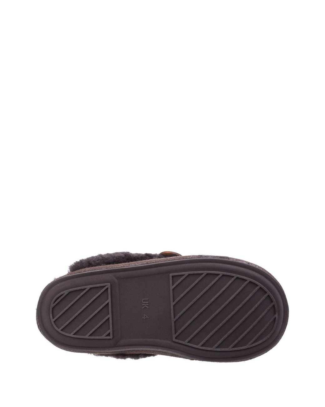 Cotswold Brown Lechlade Sheepskin Mule Slipper