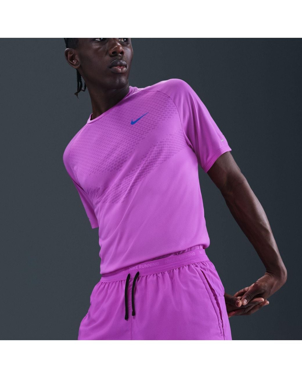 Nike Purple Dri Fit 5 Brief Lined Running Shorts for men