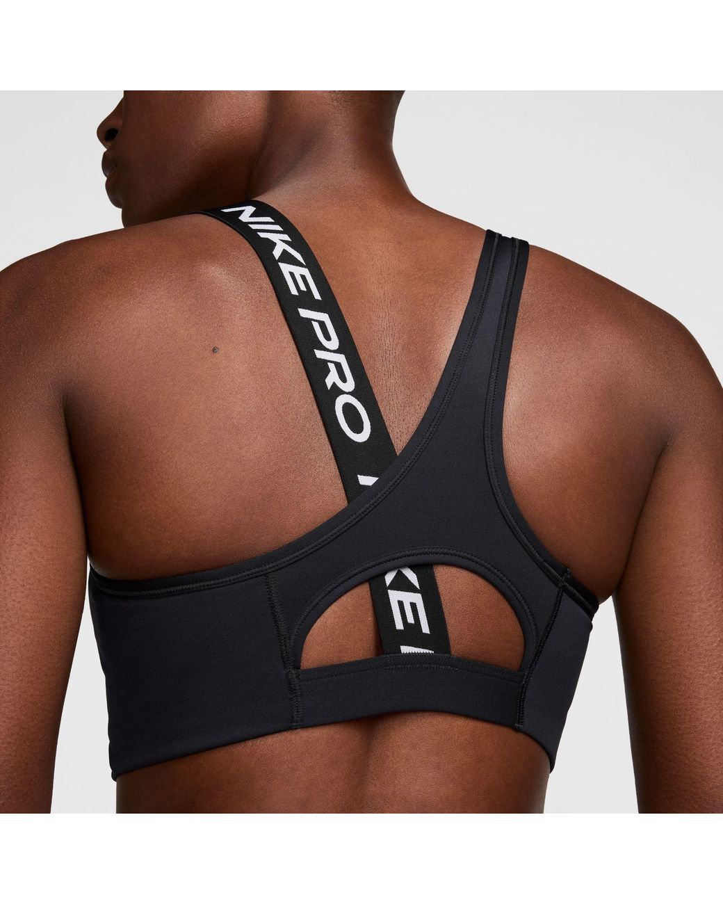 Nike Black Swoosh Medium Impact Sports Bra