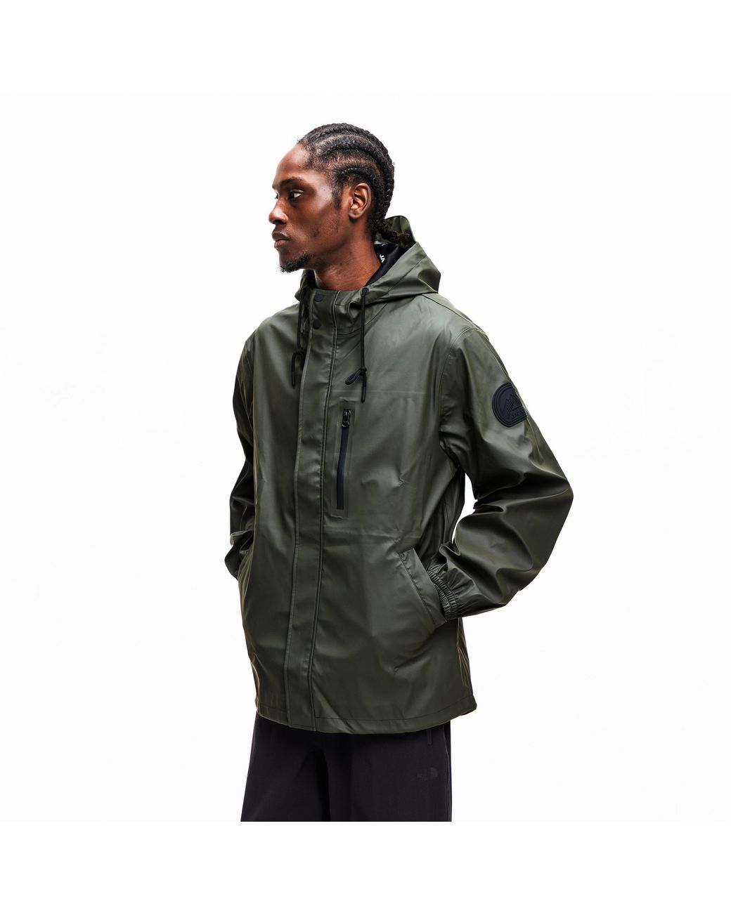 Jacket Gray Elements Rain Anorak for men
