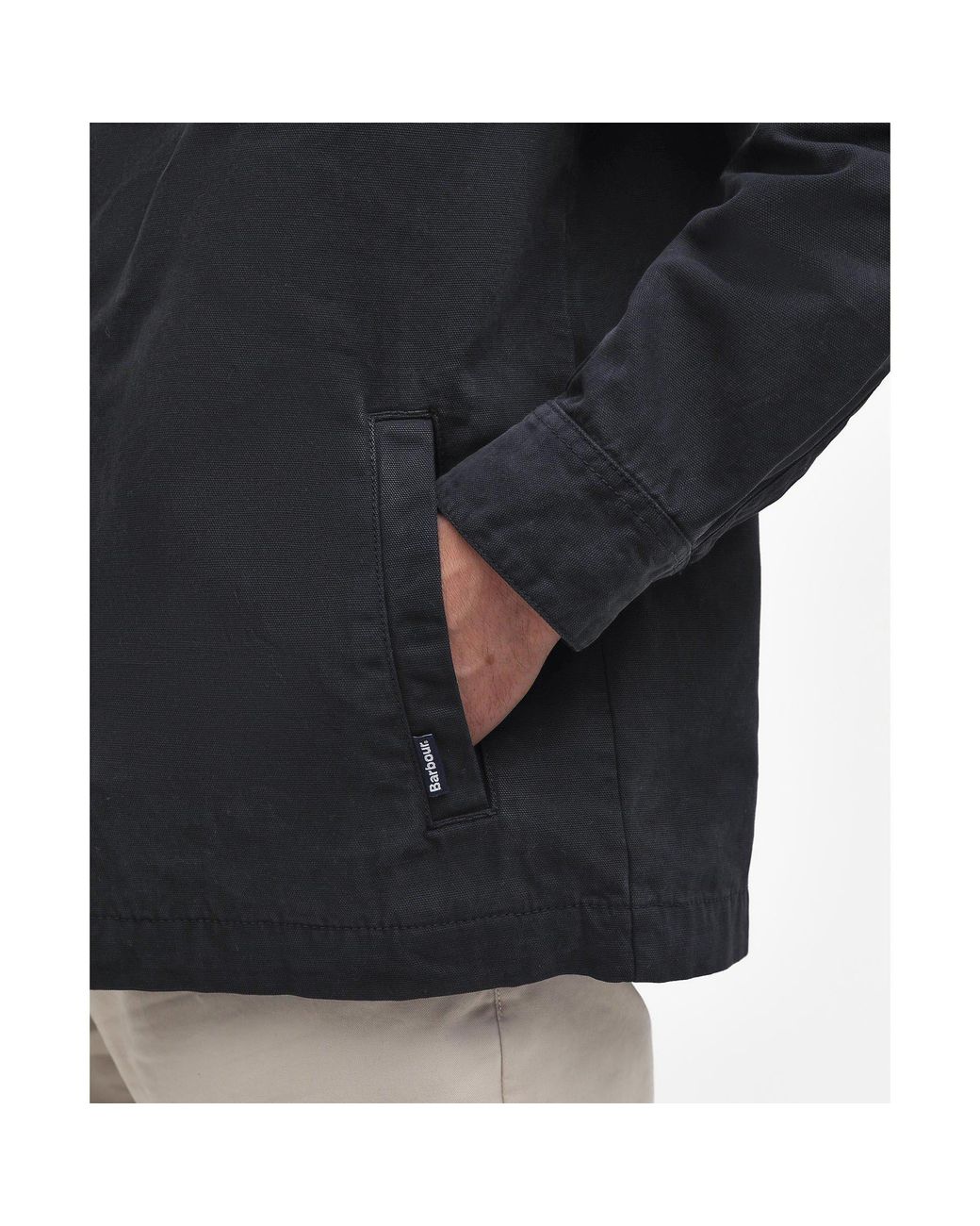 Barbour Blue Washed Cotton Long Sleeve Overshirt for men