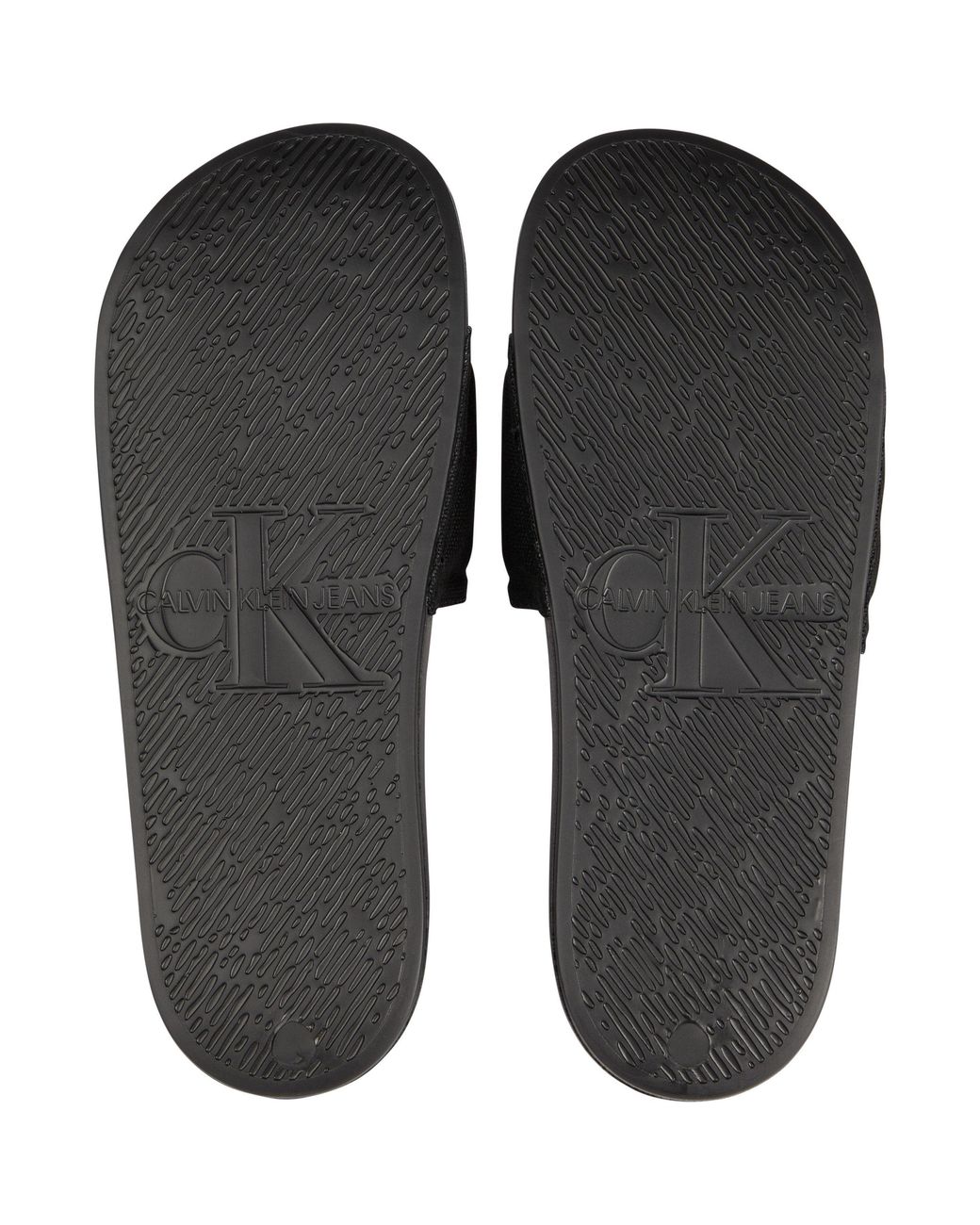 Calvin Klein Black Monogram Slide for men