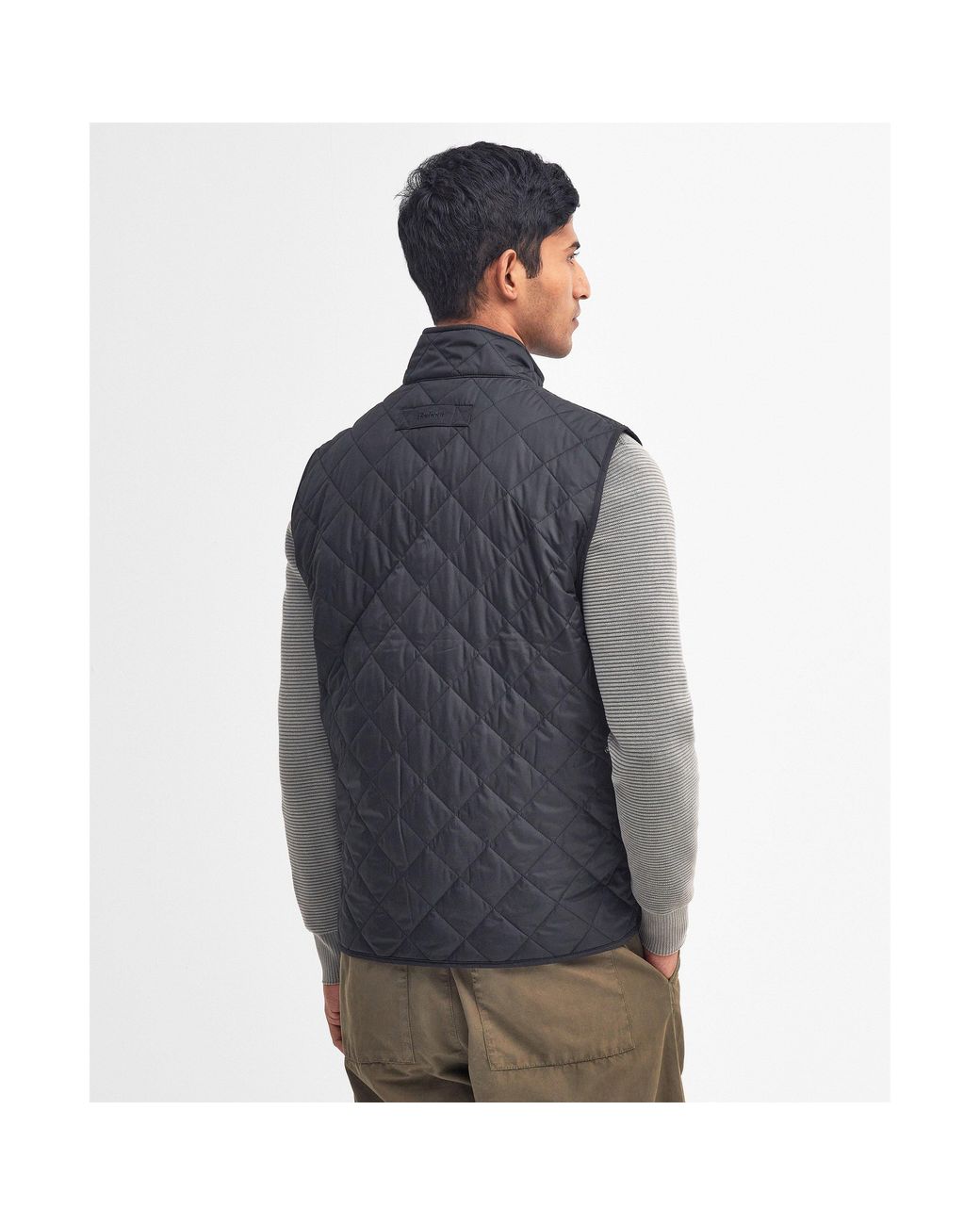 Barbour Blue Lowerdale Diamond-Quilted Gilet for men