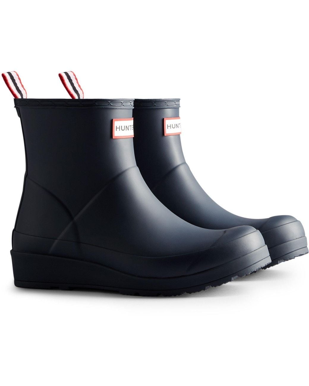 Hunter Blue Play Short Wellington Boots