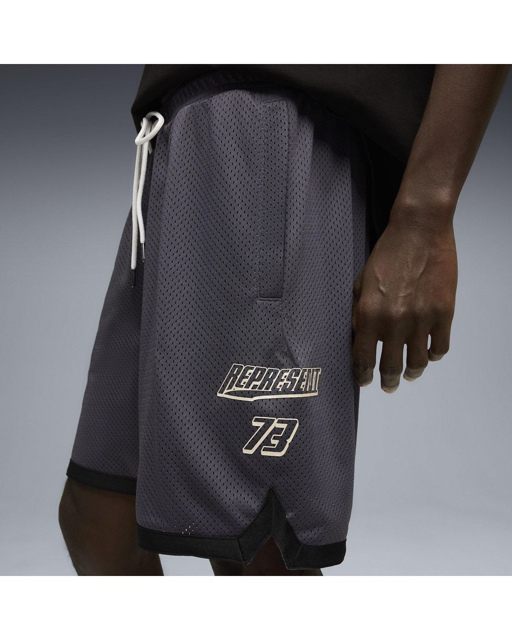 PUMA X REPRESENT Black Woven Tracksuit Shorts for men