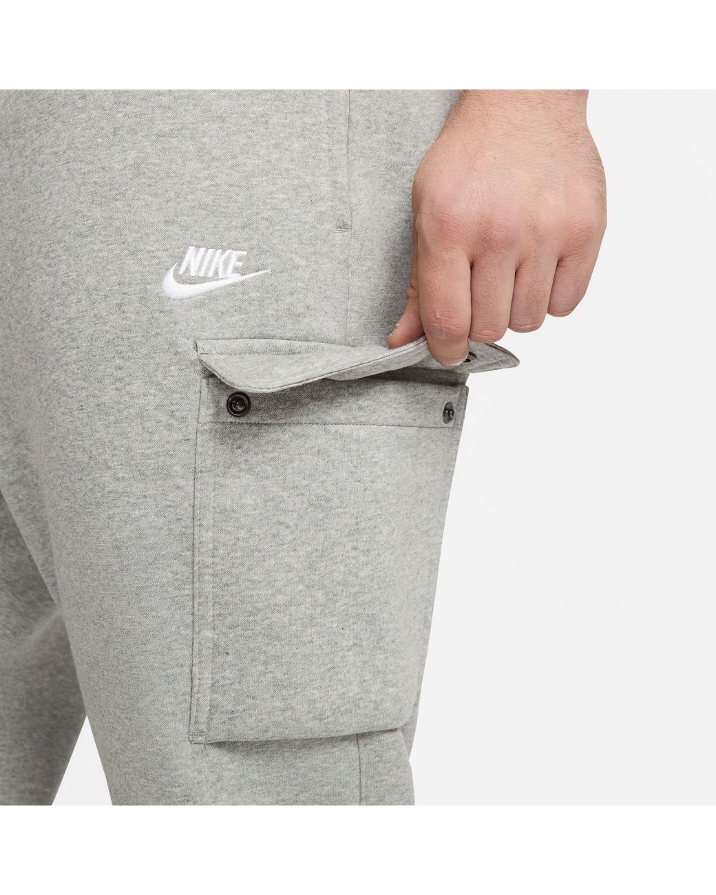 Nike Gray Sportswear Club Fleece Cargo Pants for men