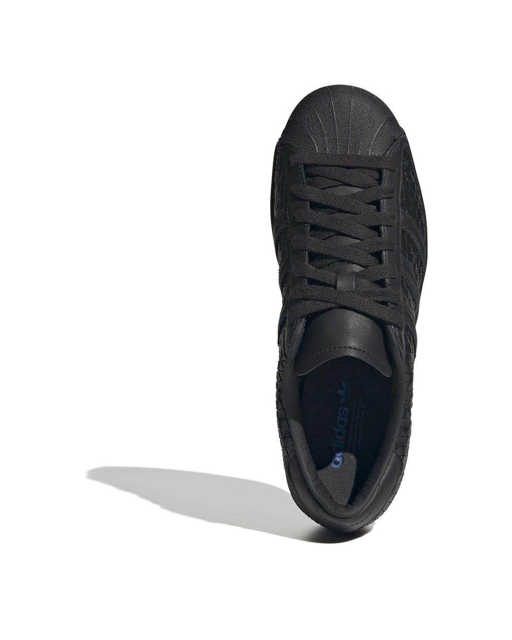 Adidas Originals Black Superstar Shell Toe Low-Top Trainers