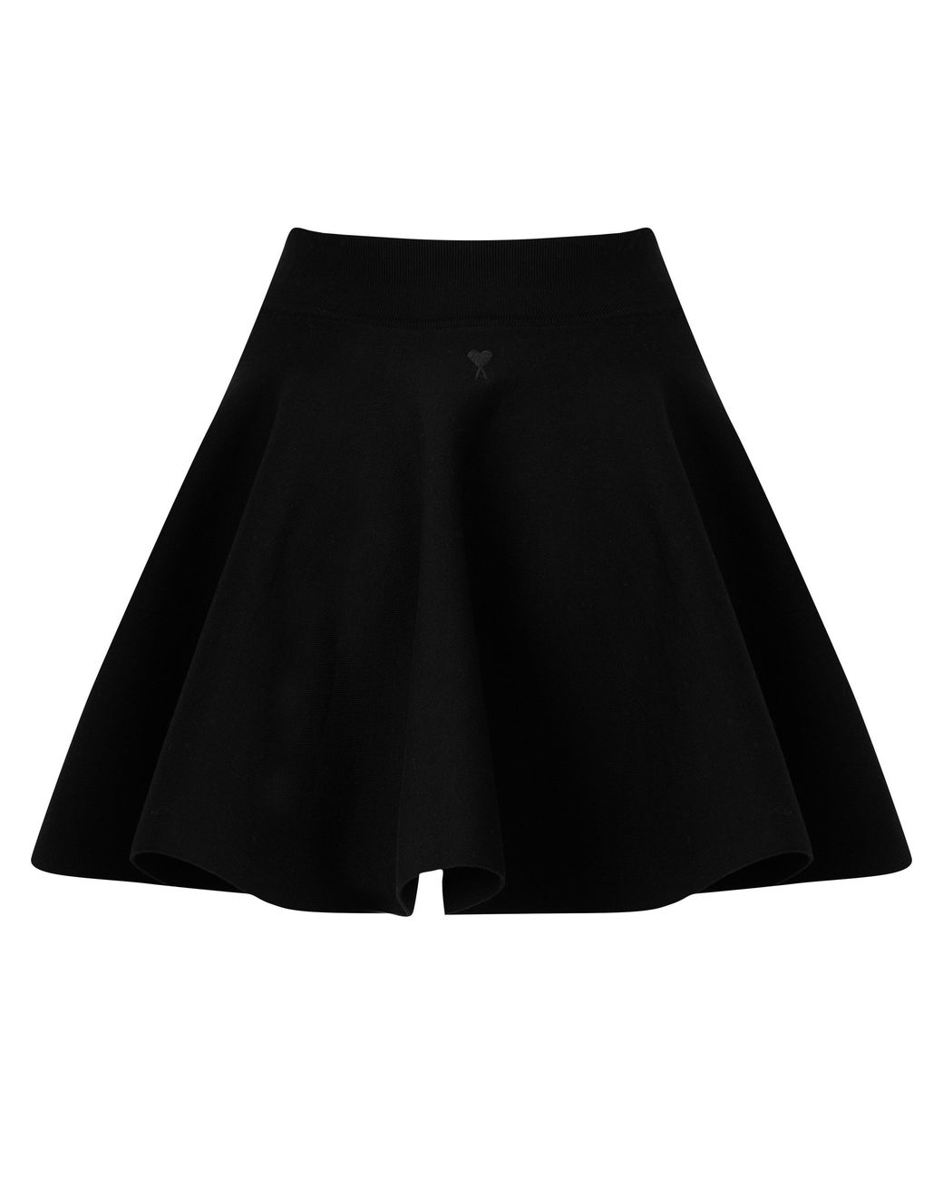 AMI Black Godet Viscose Mini Skirt
