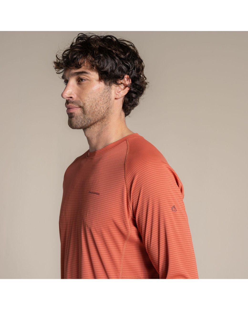 Craghoppers Orange Nosilife Solar Shield+ Long-Sleeved T-Shirt for men