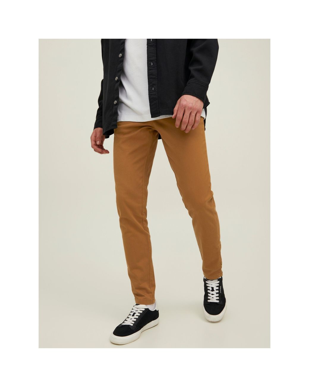 Jack & Jones Brown Marco Bowie Chinos for men