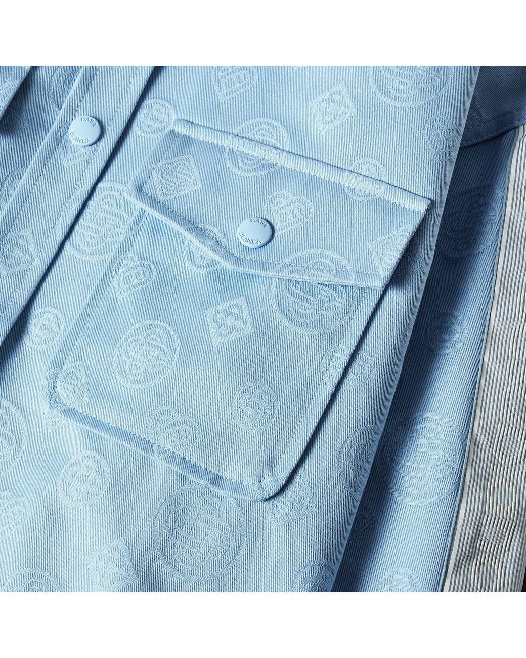 Casablanca Blue Monogram Shirt