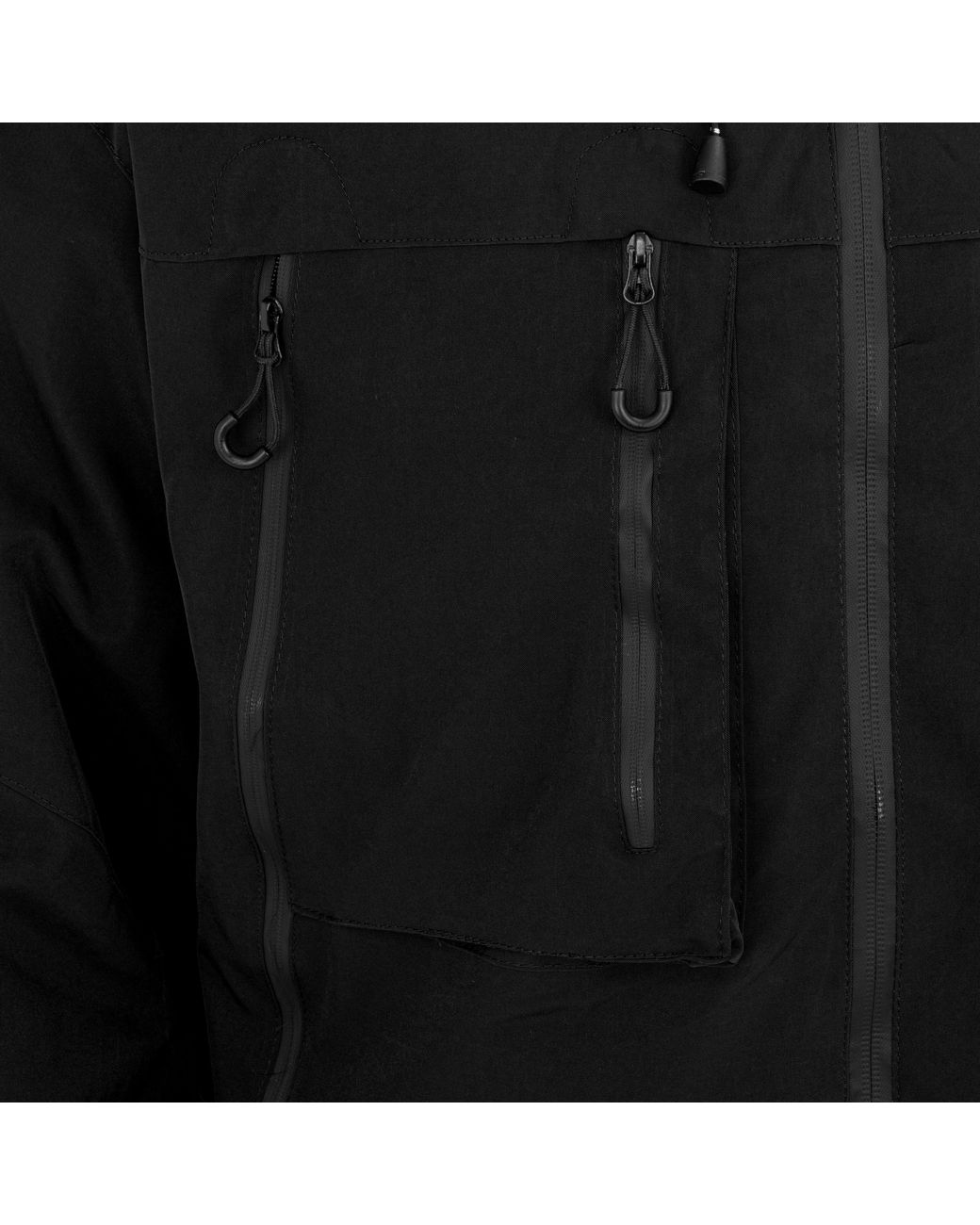 Firetrap Black Windproof Hooded Long Sleeve Windbreaker for men