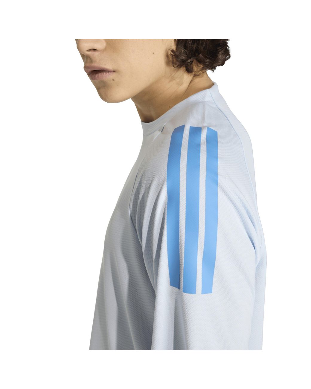 Adidas Blue Classic 3 Stripe Sereno T-Shirt for men