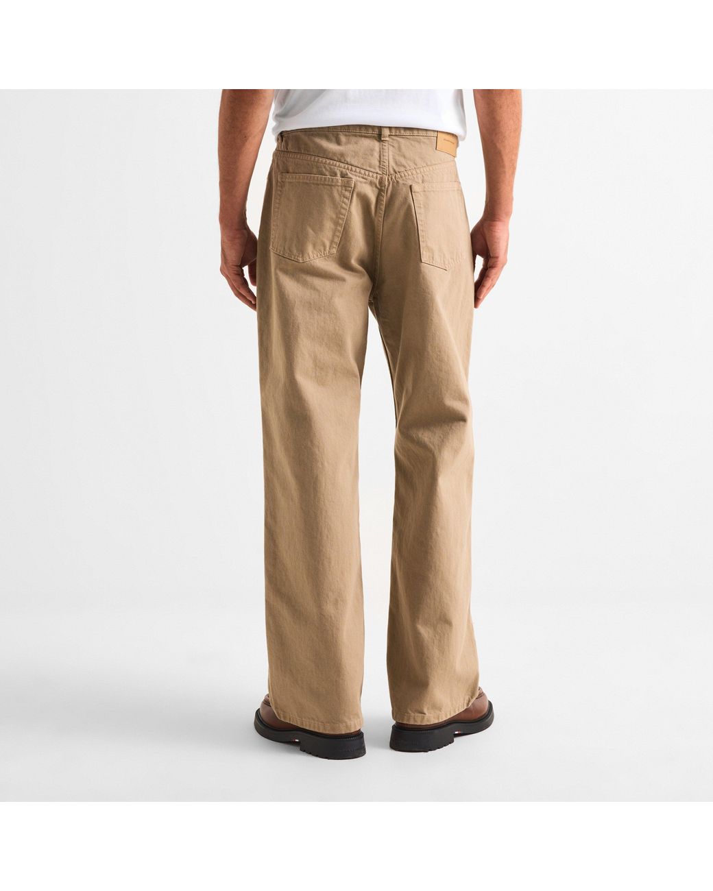AMI Natural Straight Leg Trousers for men