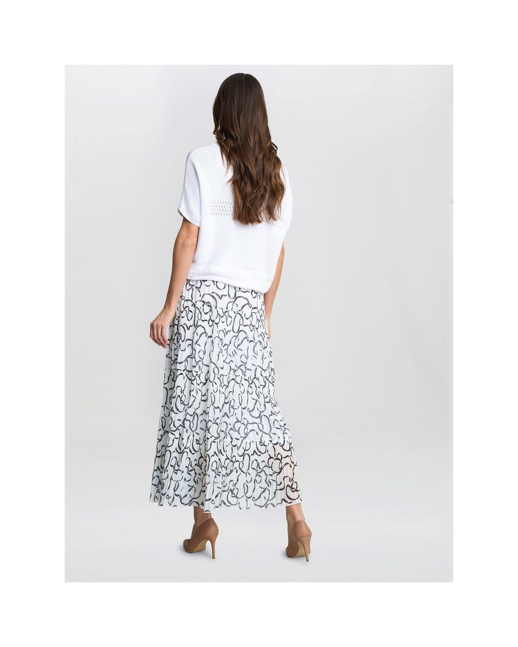 Gina Bacconi White Layla Knitted Jumpsuit