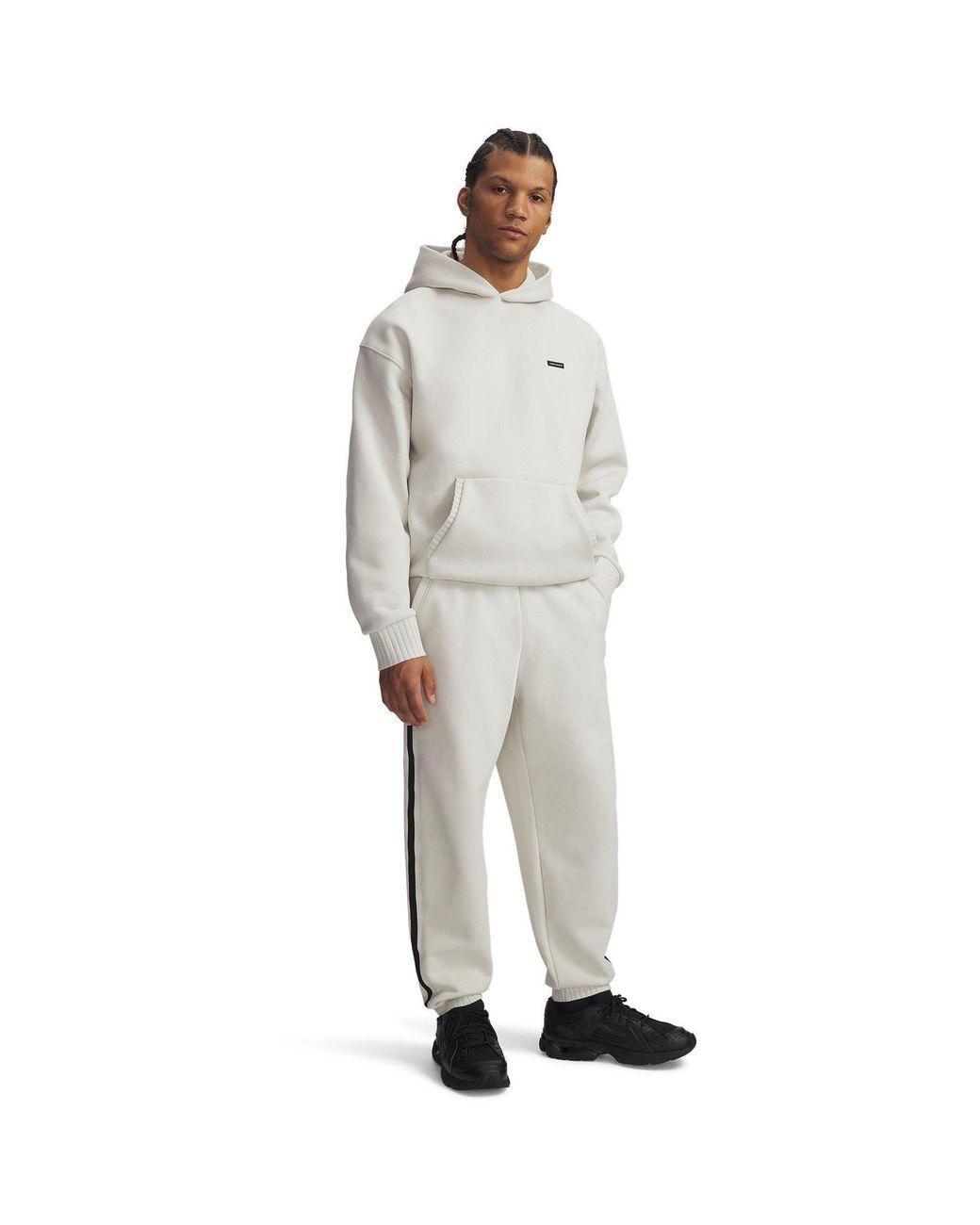 Under Armour Gray Icon Hvy Rib Jog for men