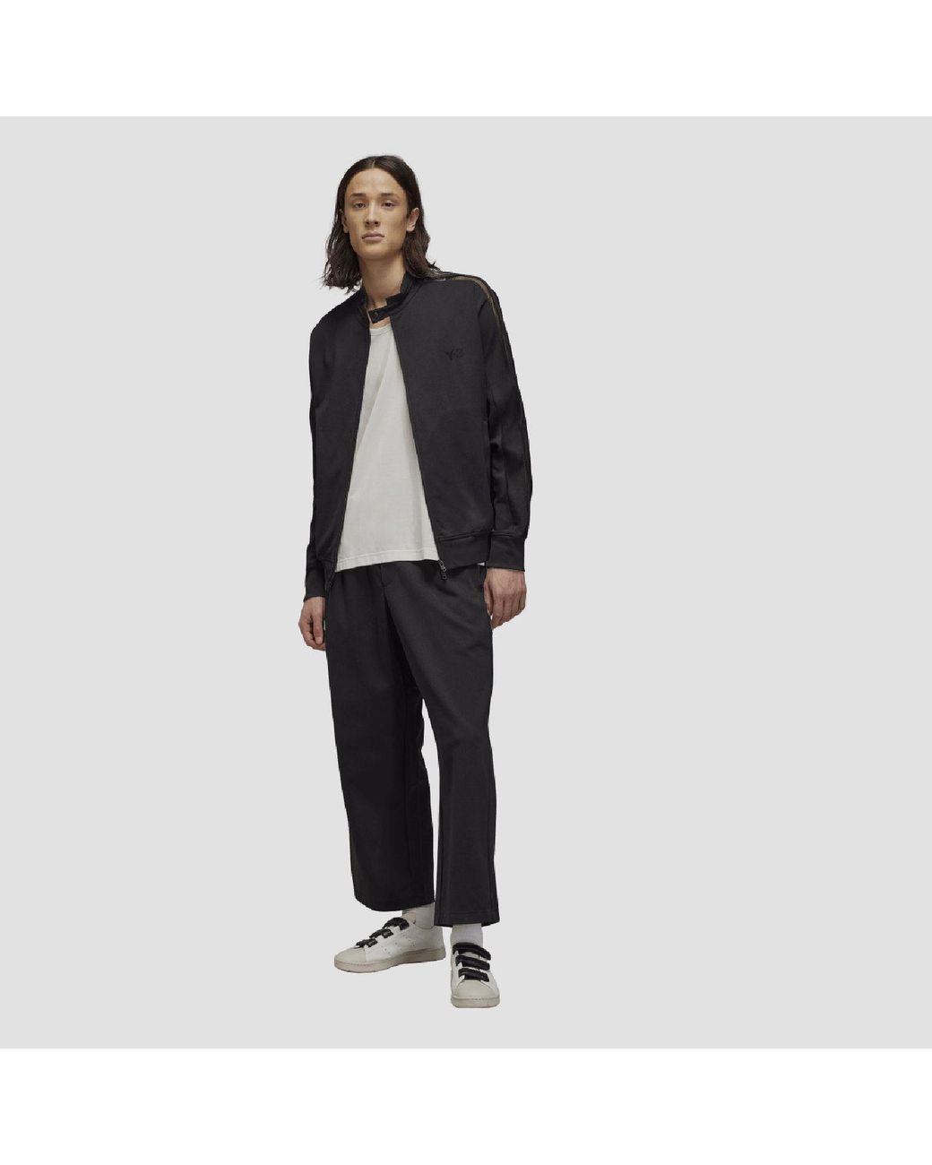 Y-3 Black 3-Stripes Track Top for men