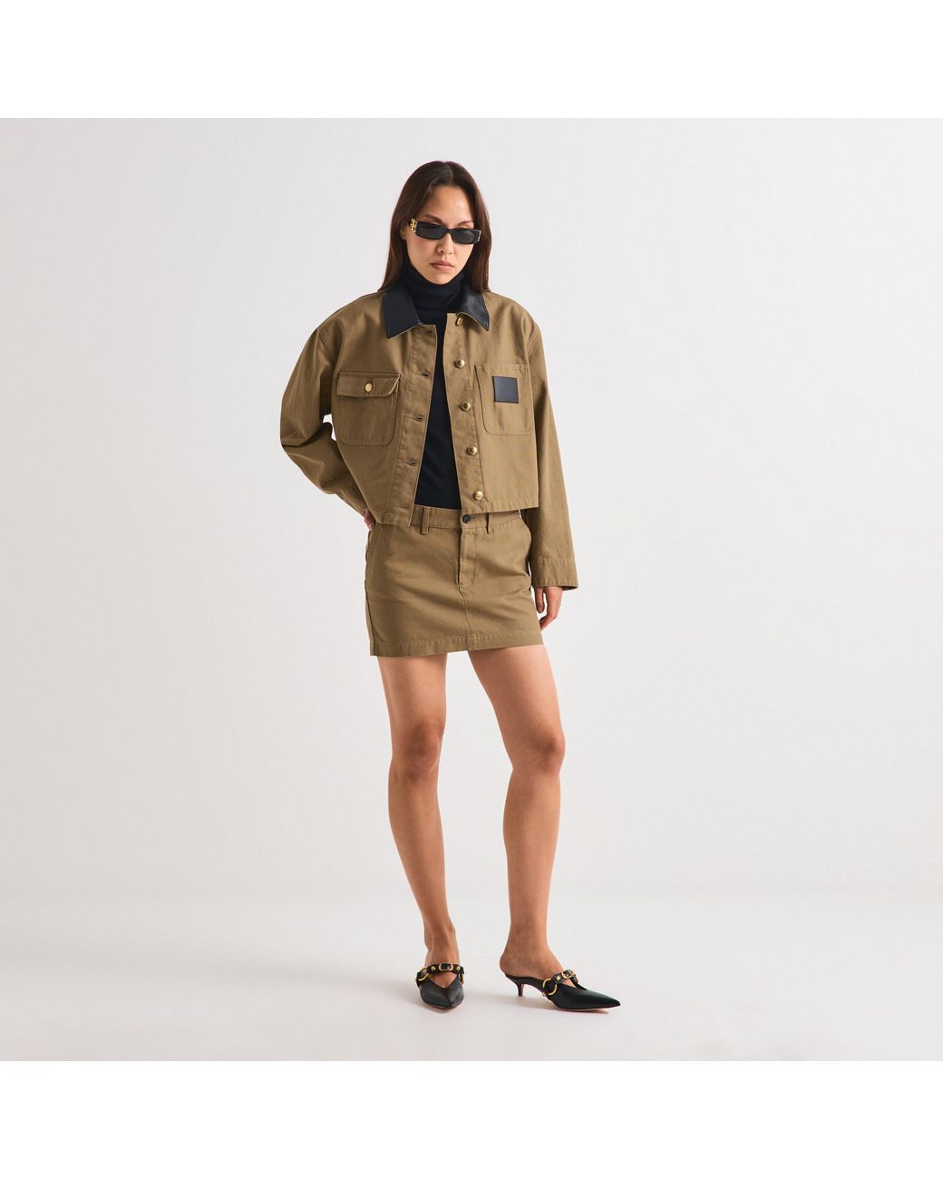 Balenciaga Natural Cotton Mini Skirt