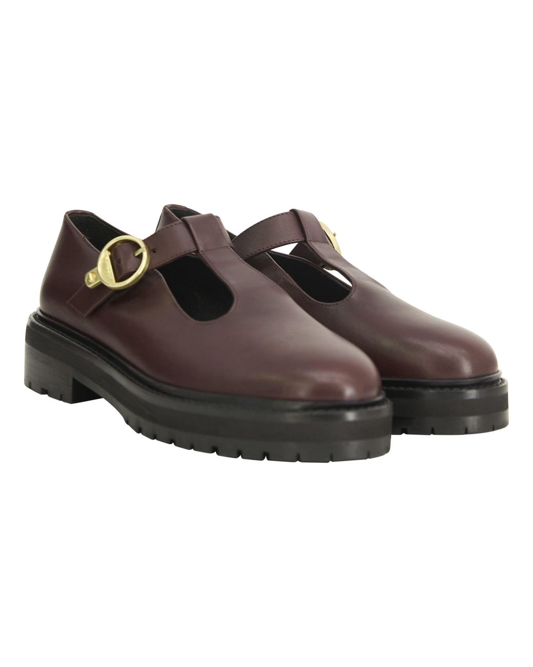 Barbour Brown Ryton Leather Mary Janes