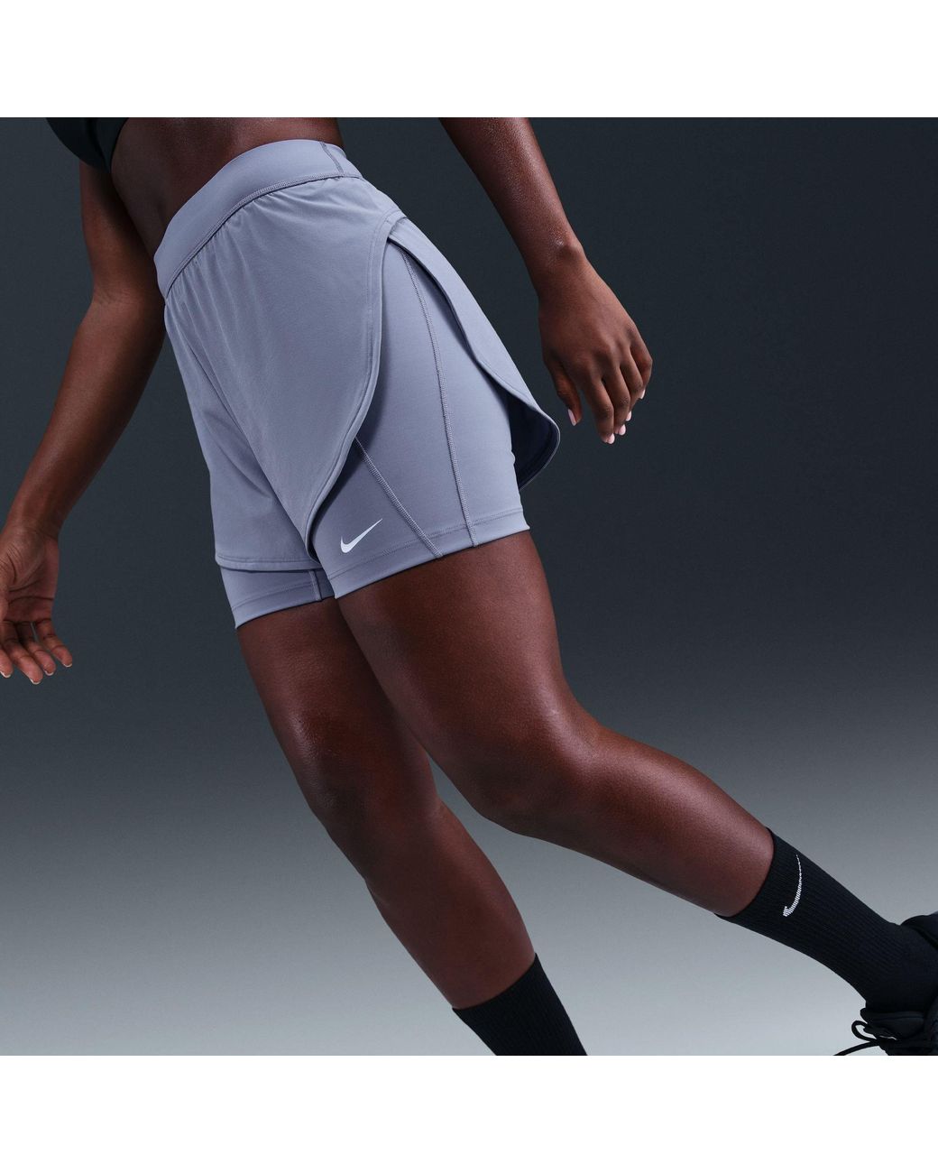Nike Blue Universa 2In1 Dri-Fit 5" Gym Shorts