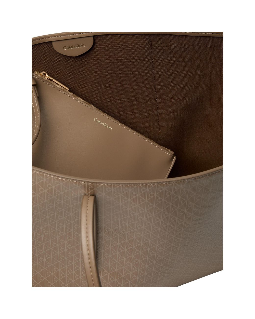 Calvin Klein Natural Ck All Over Print Tote Bag