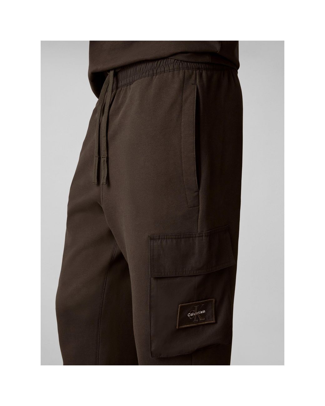 Calvin Klein Brown Badge Cotton Joggers for men