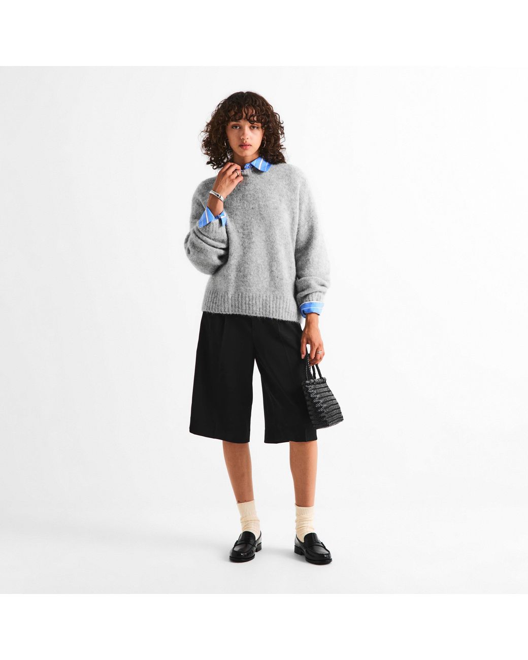 WRSTBHVR Gray Crew Neck Jumper